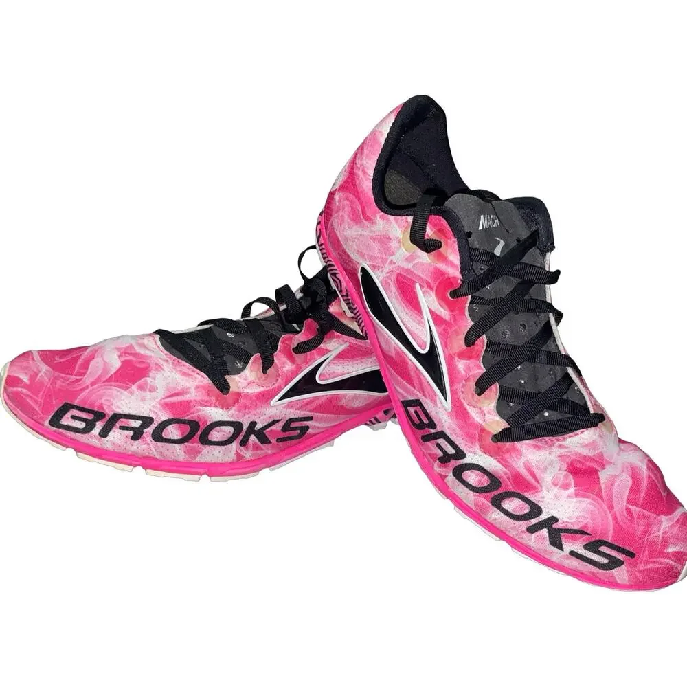 Brooks Mach 15 XC Track Spikes Womens 7.5 Knockout Pink Black Smoke Racing